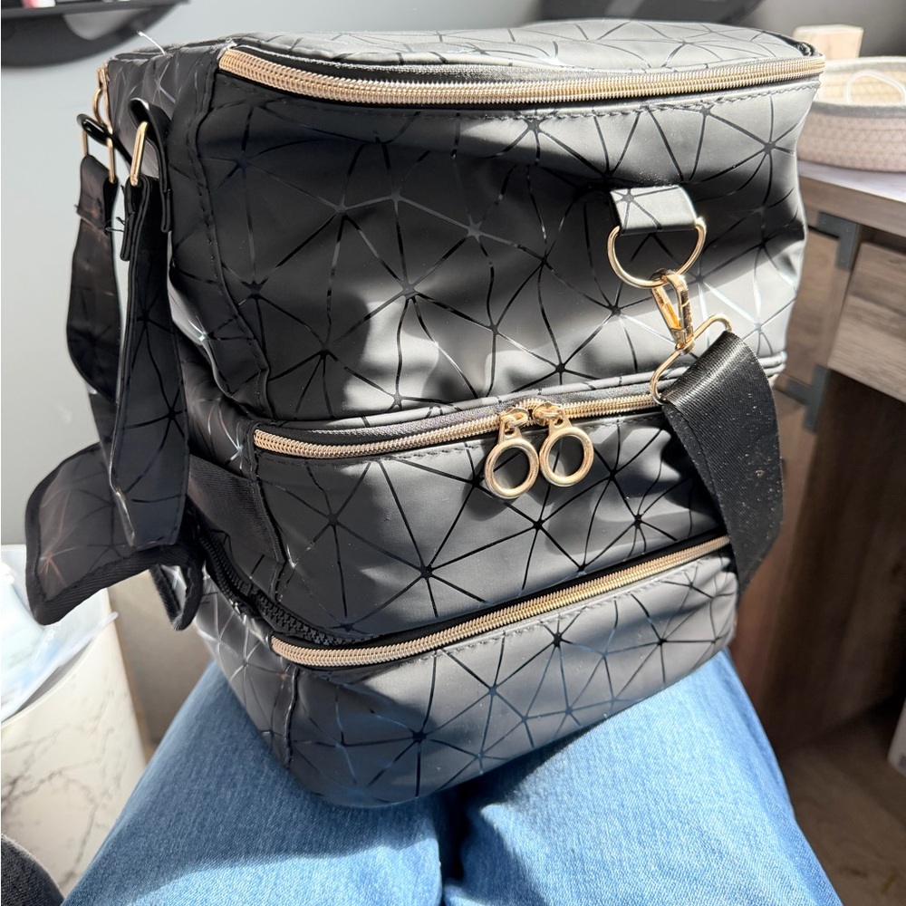Chic Black nail polish/nail tech bag
